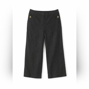J.Crew Re-Imagined Linen Blend Pants Women’s Size14 Black Cropped